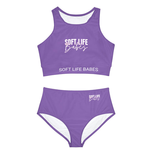 SLB Lilac Sporty Bikini Set (AOP)